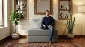 modern sofa cum bed for living room, 4 in 1 sofa cum bed design, space saving sofa cum bed India, sofa cum bed seating mode, comfortable sofa cum bed seating, modern sofa cum bed sofa mode, sofa cum bed lounger mode, recliner sofa cum bed relaxation, sofa cum bed for patients and elderly, ottoman sofa cum bed design, sofa cum bed for meditation and yoga, multipurpose sofa cum bed furniture, sofa cum bed bed mode, foldable sofa cum bed sleeping, convertible sofa bed full size, guest bed sofa cum bed, jacquard fabric sofa cum bed, premium upholstery sofa cum bed, breathable fabric sofa bed India, pu foam sofa cum bed layer, high density foam sofa cushioning, epe foam sofa cum bed comfort, sofa cum bed zip cover design, washable sofa cum bed cover, easy maintenance sofa cum bed furniture, compact sofa cum bed for small space, modern living room sofa cum bed setup, sofa cum bed for small apartments India, multifunctional sofa cum bed usage, space saving furniture sofa cum bed