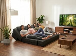 modern sofa cum bed for living room, 4 in 1 sofa cum bed design, space saving sofa cum bed India, sofa cum bed seating mode, comfortable sofa cum bed seating, modern sofa cum bed sofa mode, sofa cum bed lounger mode, recliner sofa cum bed relaxation, sofa cum bed for patients and elderly, ottoman sofa cum bed design, sofa cum bed for meditation and yoga, multipurpose sofa cum bed furniture, sofa cum bed bed mode, foldable sofa cum bed sleeping, convertible sofa bed full size, guest bed sofa cum bed, jacquard fabric sofa cum bed, premium upholstery sofa cum bed, breathable fabric sofa bed India, pu foam sofa cum bed layer, high density foam sofa cushioning, epe foam sofa cum bed comfort, sofa cum bed zip cover design, washable sofa cum bed cover, easy maintenance sofa cum bed furniture, compact sofa cum bed for small space, modern living room sofa cum bed setup, sofa cum bed for small apartments India, multifunctional sofa cum bed usage, space saving furniture sofa cum bed