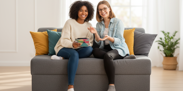 Sofa Cum Bed With People